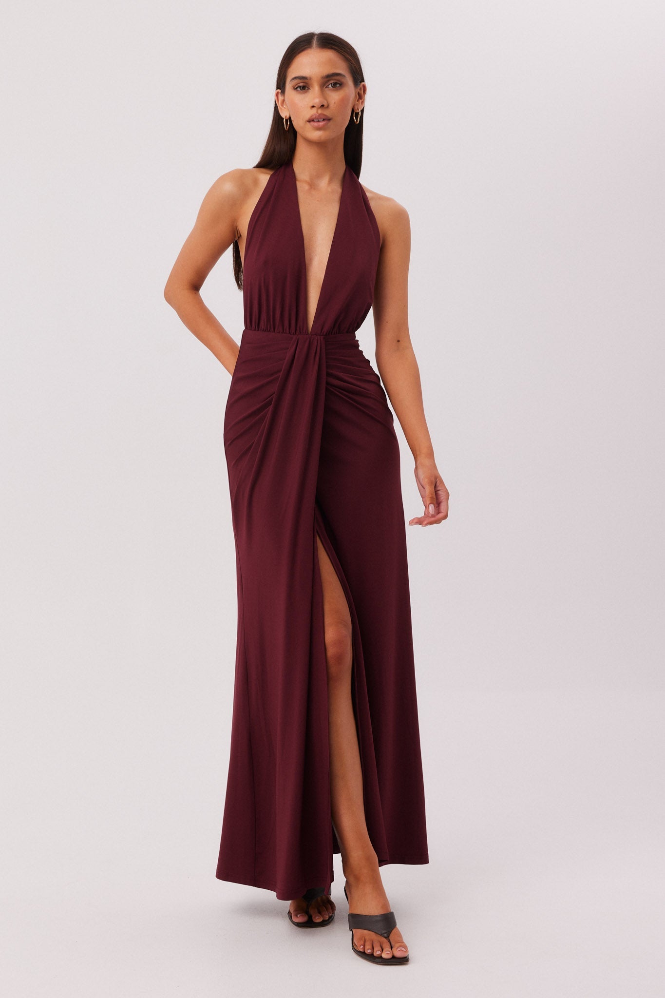 Image of Dresses. Productname: SNDYS ARIOS MAXI DRESS in Cabernet colour by brand - SNDYS