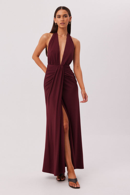 Image of Dresses. Productname: SNDYS ARIOS MAXI DRESS in Cabernet colour by brand - SNDYS