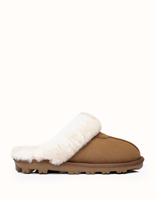 Image of Slippers. Product name - AUSTRALIAN SHEPHERD® Waffle Slippers in Chestnut colour by brand - Ugg Australian Shepherd