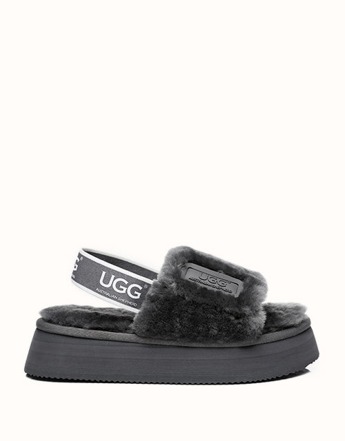 Image of Slippers. Product name - AUSTRALIAN SHEPHERD® Poppin Slippers in Dark Grey colour by brand - Australian Shepherd
