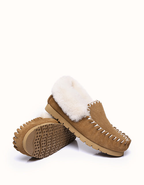 AUSTRALIAN SHEPHERD® Mens Popo Moccasins Big (Chestnut)