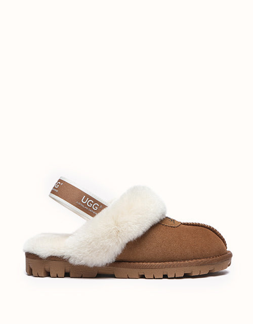 Image of Slippers. Product name - AUSTRALIAN SHEPHERD® Waffle Plus Slippers in Chestnut colour by brand - Australian Shepherd