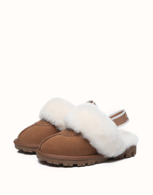 AUSTRALIAN SHEPHERD® Kids Waffle Plus Slippers (Chestnut)