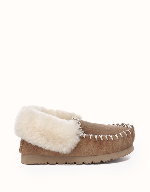 Image of Shoes. Product name - AUSTRALIAN SHEPHERD® Kids Popo Moccasins in Chestnut colour by brand - Ugg Australian Shepherd