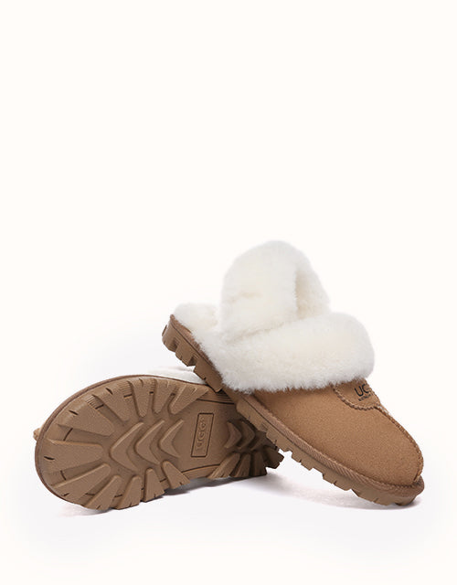 Ugg AUSTRALIAN SHEPHERD® Waffle Fluffy Slippers (Chestnut)