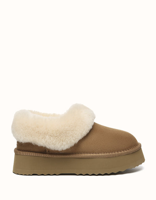 Image of Heels. Product name - AUSTRALIAN SHEPHERD® Clarrie Platform in Chestnut colour by brand - Ugg Australian Shepherd