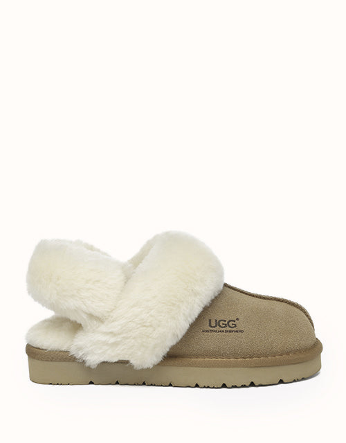 Image of Slippers. Product name - AUSTRALIAN SHEPHERD® Muffin Fluffy Slippers in Chestnut colour by brand - Ugg Australian Shepherd