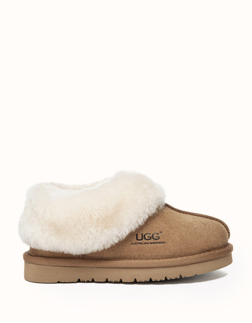 Image of Slippers. Product name - AUSTRALIAN SHEPHERD® Kids Homey Slippers in Chestnut colour by brand - Ugg Australian Shepherd