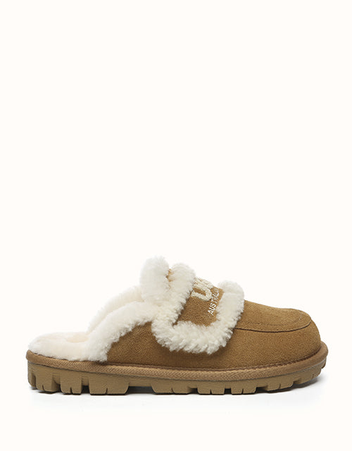 Image of Slippers. Product name - AUSTRALIAN SHEPHERD® Rilee Men Slippers in Chestnut colour by brand - Ugg Australian Shepherd