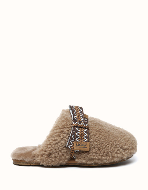 Image of Slippers. Product name - AUSTRALIAN SHEPHERD® Cecil in Brown colour by brand - Ugg Australian Shepherd