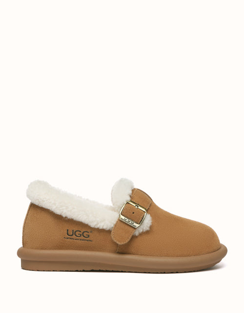 Image of Slippers. Product name - AUSTRALIAN SHEPHERD® Froim Slippers in Chestnut colour by brand - Ugg Australian Shepherd