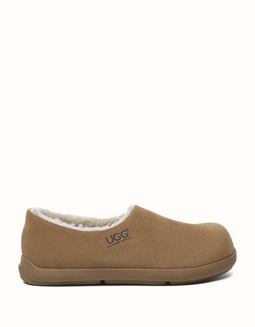 Image of Slippers. Product name - AUSTRALIAN SHEPHERD® Brett Slippers in Chestnut colour by brand - Ugg Australian Shepherd
