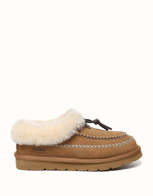 Image of Shoes. Product name - AUSTRALIAN SHEPHERD® Draco Moccasins in Chestnut colour by brand - Ugg Australian Shepherd