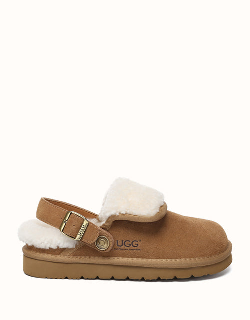 Image of Slippers. Product name - AUSTRALIAN SHEPHERD® Tenley in Chestnut colour by brand - Ugg Australian Shepherd
