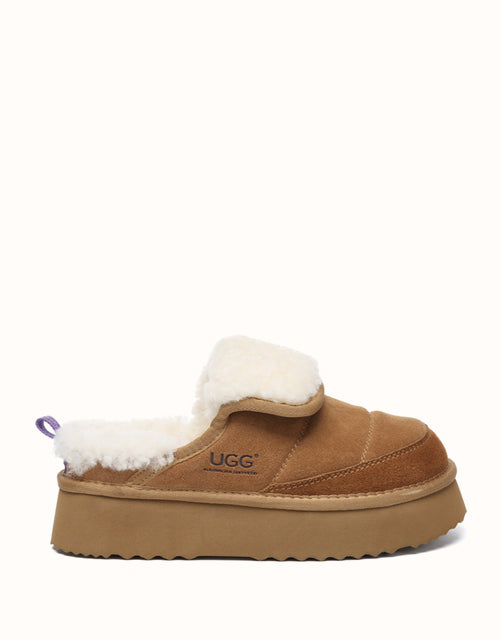 Image of Heels. Product name - AUSTRALIAN SHEPHERD® Theia Platform in Chestnut colour by brand - Ugg Australian Shepherd