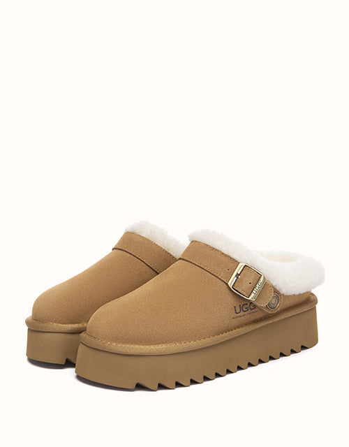 Ugg AUSTRALIAN SHEPHERD® Pulsey Platform Slippers (Chestnut)