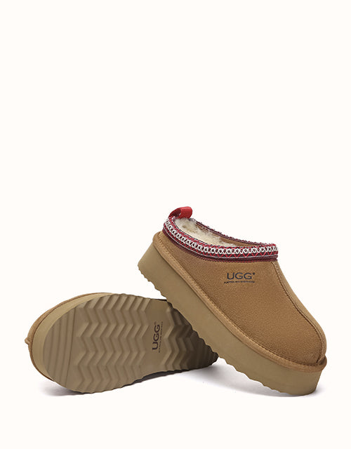 Ugg AUSTRALIAN SHEPHERD® Tay Platform Slippers (Chestnut/Red)