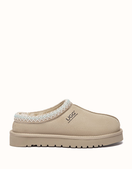 Image of Slippers. Product name - AUSTRALIAN SHEPHERD® Multi-color Tay Slippers in Sand/Aqua colour by brand - Ugg Australian Shepherd