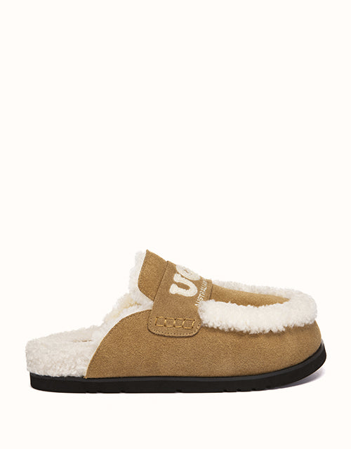Image of Slippers. Product name - AUSTRALIAN SHEPHERD® Lora Slippers in Chestnut colour by brand - Ugg Australian Shepherd