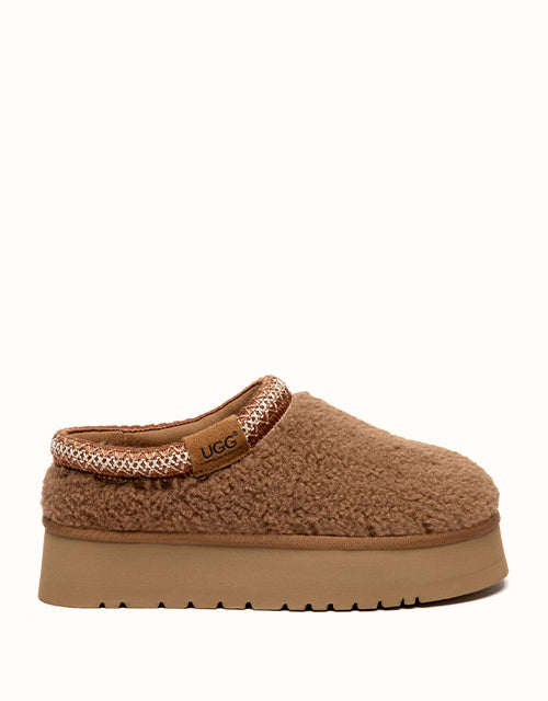 Image of Heels. Product name - AUSTRALIAN SHEPHERD® Tayla Platform Slippers in Chestnut colour by brand - Ugg Australian Shepherd