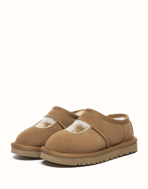Ugg AUSTRALIAN SHEPHERD® Carmella Kids Mary Jane Slippers (Chestnut)