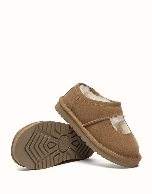 Ugg AUSTRALIAN SHEPHERD® Carmella Kids Mary Jane Slippers (Chestnut)