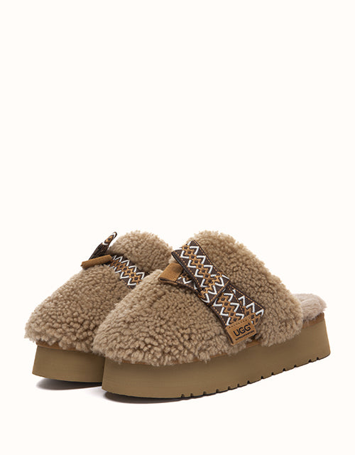 Ugg AUSTRALIAN SHEPHERD® Cecil Platform Slippers (Brown)
