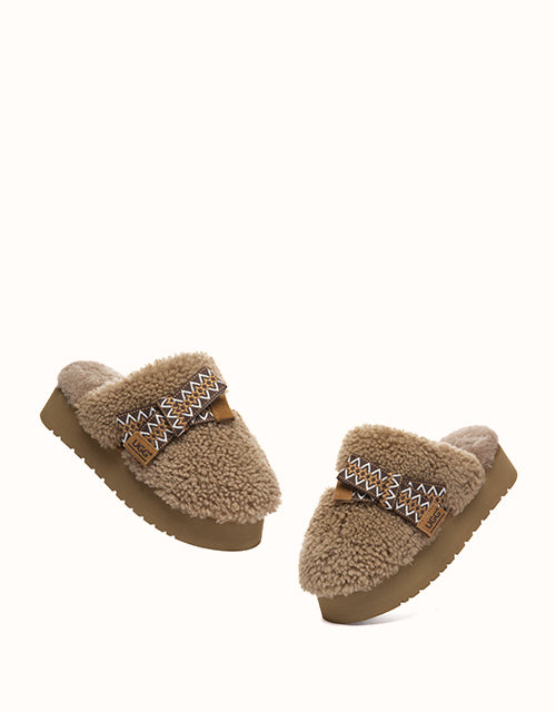 Ugg AUSTRALIAN SHEPHERD® Cecil Platform Slippers (Brown)