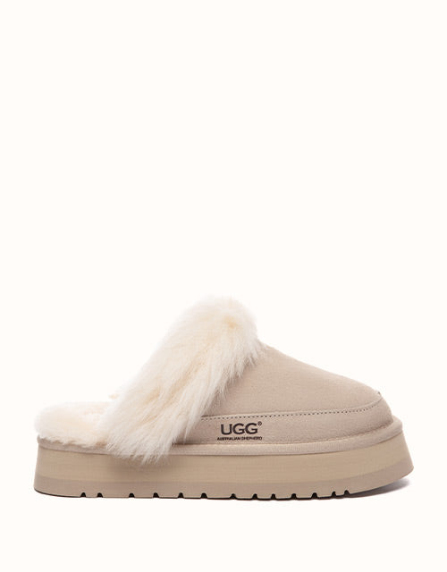 Image of Slippers. Product name - AUSTRALIAN SHEPHERD® Moress Slippers in Sand colour by brand - Ugg Australian Shepherd