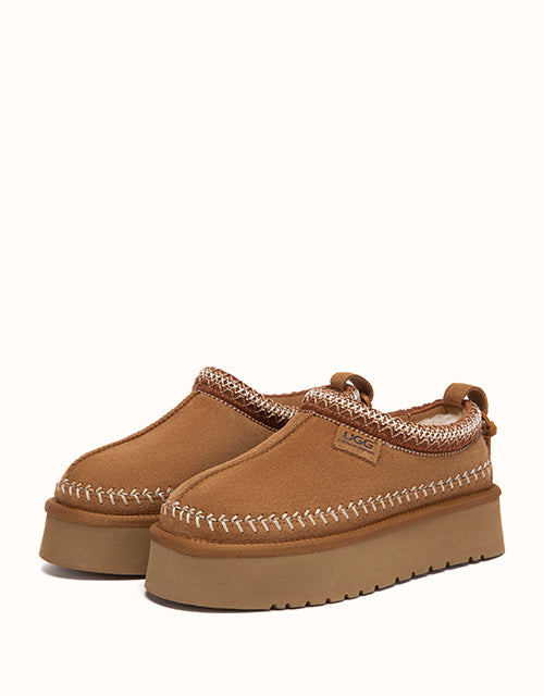 Ugg AUSTRALIAN SHEPHERD® Canlia Platform Slippers (Chestnut)