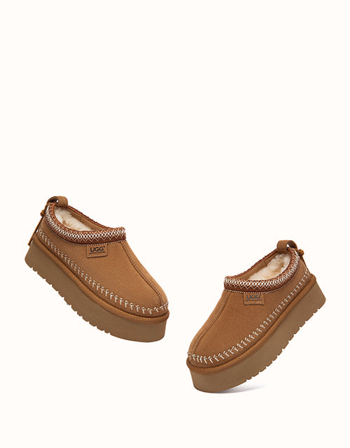 Ugg AUSTRALIAN SHEPHERD® Canlia Platform Slippers (Chestnut)