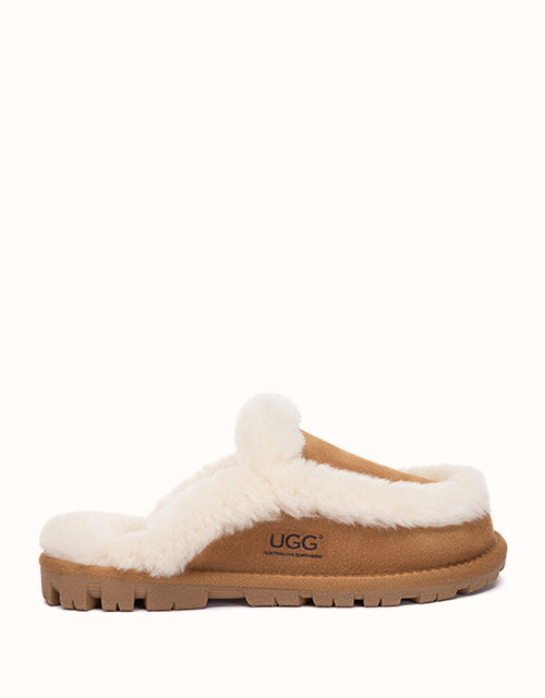 Image of Slippers. Product name - AUSTRALIAN SHEPHERD® Layna Slippers in Chestnut colour by brand - Ugg Australian Shepherd