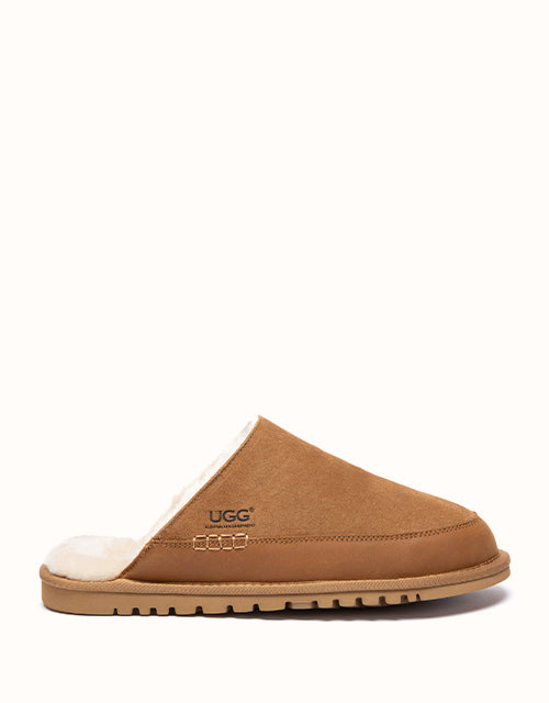 Image of Slippers. Product name - AUSTRALIAN SHEPHERD® Frozark Slippers in Chestnut colour by brand - Ugg Australian Shepherd