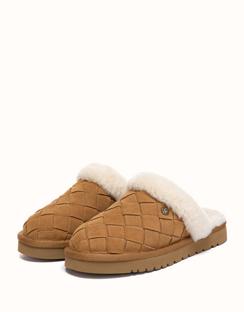 Ugg AUSTRALIAN SHEPHERD® Weavey Cozy Slippers (Chestnut)