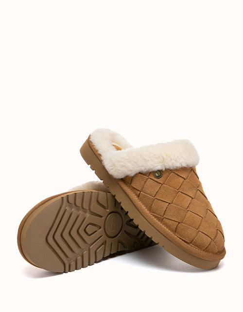 Ugg AUSTRALIAN SHEPHERD® Weavey Cozy Slippers (Chestnut)