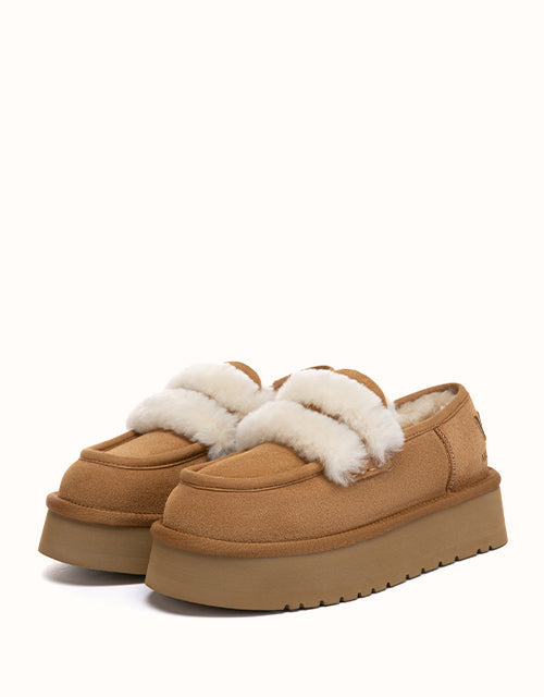 Ugg AUSTRALIAN SHEPHERD® Mora Platform Slippers (Chestnut)