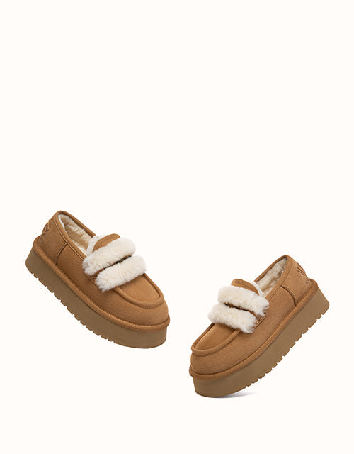 Ugg AUSTRALIAN SHEPHERD® Mora Platform Slippers (Chestnut)