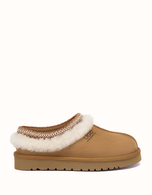 Image of Slippers. Product name - AUSTRALIAN SHEPHERD® Fabel Slippers in Chestnut colour by brand - Ugg Australian Shepherd