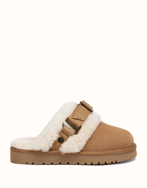 Image of Slippers. Product name - AUSTRALIAN SHEPHERD® Brenza Slippers in Chestnut colour by brand - Ugg Australian Shepherd