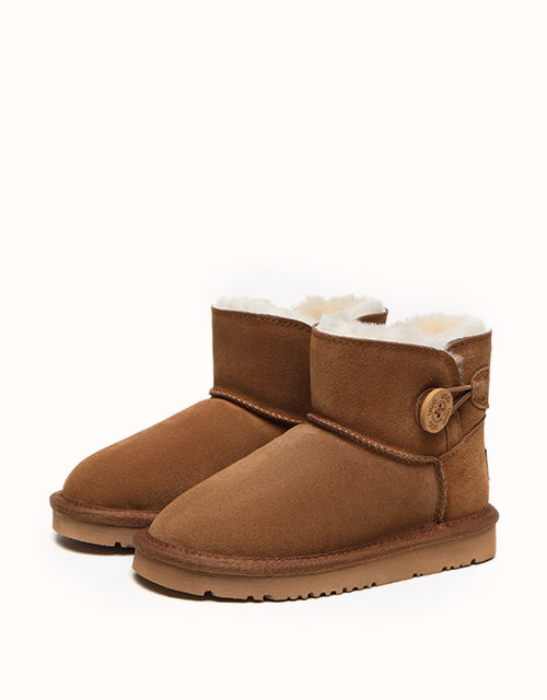 AUSTRALIAN SHEPHERD® Nolan Kids Mini Button Boots (Chestnut)