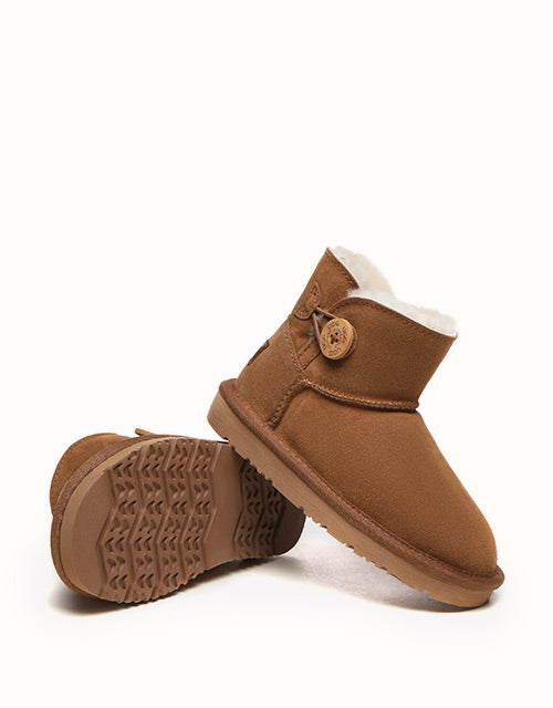 AUSTRALIAN SHEPHERD® Nolan Kids Mini Button Boots (Chestnut)