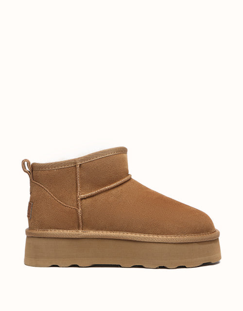 Image of Heels. Product name - AUSTRALIAN SHEPHERD® Platform Ronnie Boots in Chestnut colour by brand - Australian Shepherd