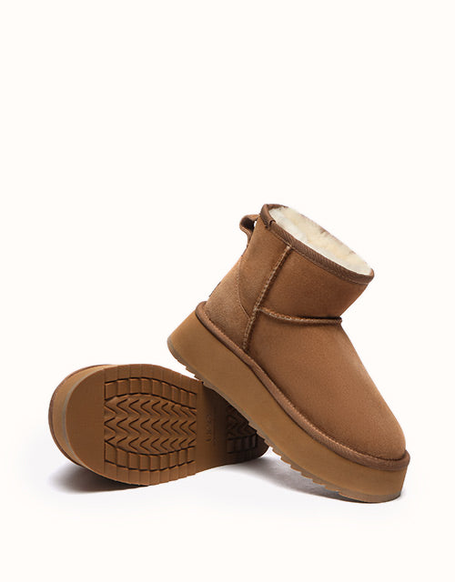 AUSTRALIAN SHEPHERD® Thick Bottom Mini Clasic Boots (Black)