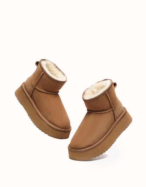 AUSTRALIAN SHEPHERD® Thick Bottom Mini Clasic Boots (Black)