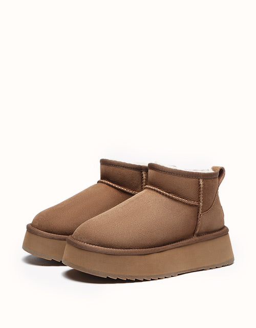 AUSTRALIAN SHEPHERD® Ultra Mini Platform Boots (Chestnut)