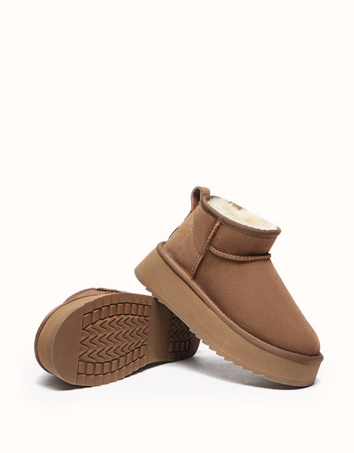 AUSTRALIAN SHEPHERD® Ultra Mini Platform Boots (Chestnut)