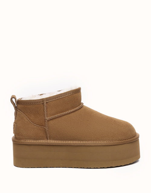 Image of Heels. Product name - AUSTRALIAN SHEPHERD® Saylor Ultra Platform Boots in Chestnut colour by brand - Ugg Australian Shepherd