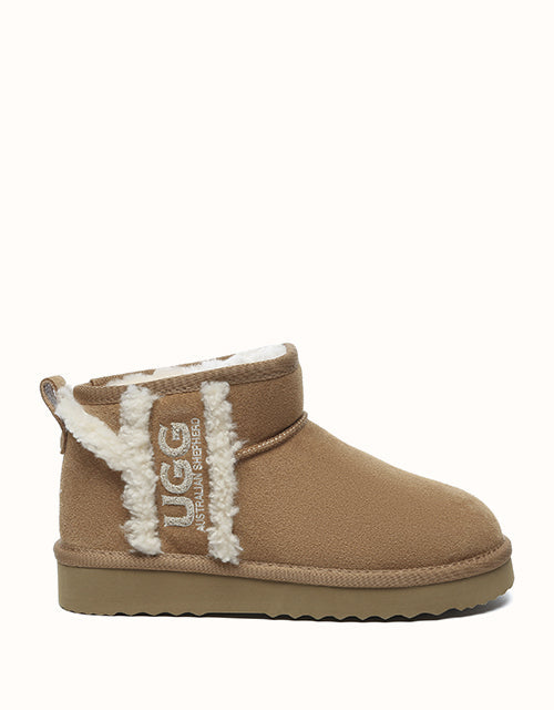 Image of Boots. Product name - AUSTRALIAN SHEPHERD® Ultra Mini Darby Boots in Chestnut colour by brand - Ugg Australian Shepherd