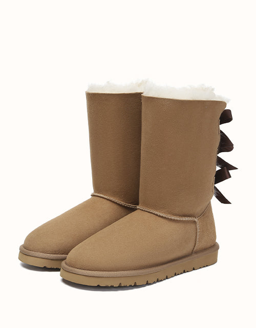 Ugg AUSTRALIAN SHEPHERD® Tall Back Bow Boots (Chestnut)