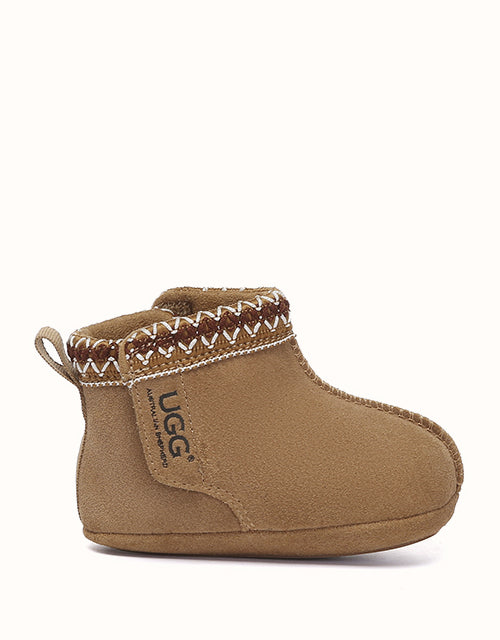 Image of Boots. Product name - AUSTRALIAN SHEPHERD® Kids Barney Bootie in Chestnut colour by brand - Ugg Australian Shepherd